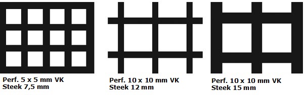 Perforated sheet - AISI 304 square distribution